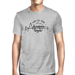 And So The Adventure Begins Mens Grey Shirt