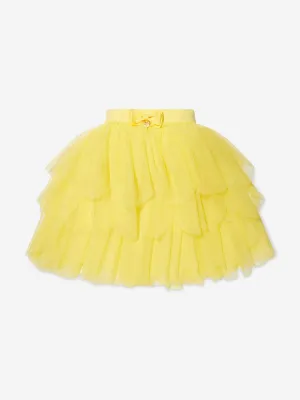 Angels Face Girls Petal Tiered Skirt in Yellow