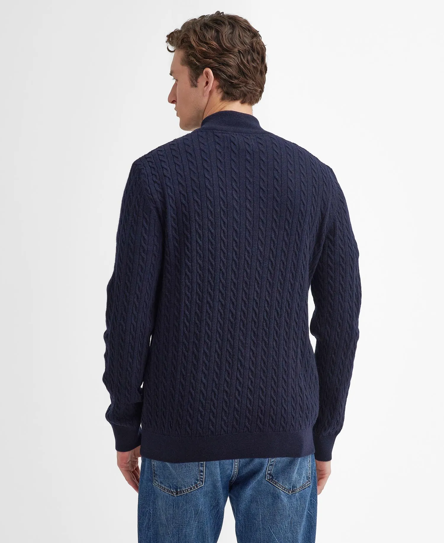 Barbour Ramsden Half Zip Knitted Jumper - Navy