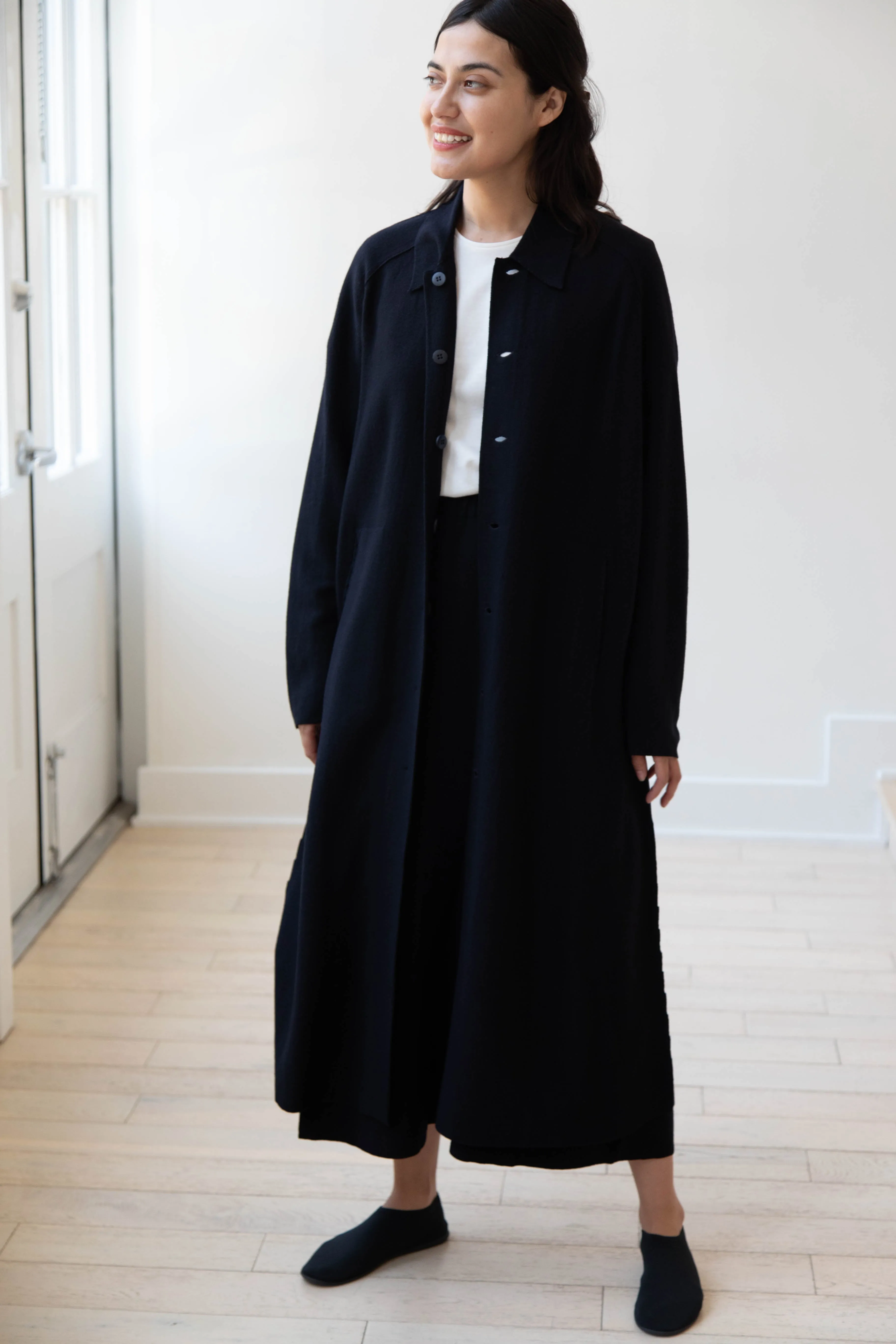 Boboutic | Lightweight Travel Duster Coat in Navy