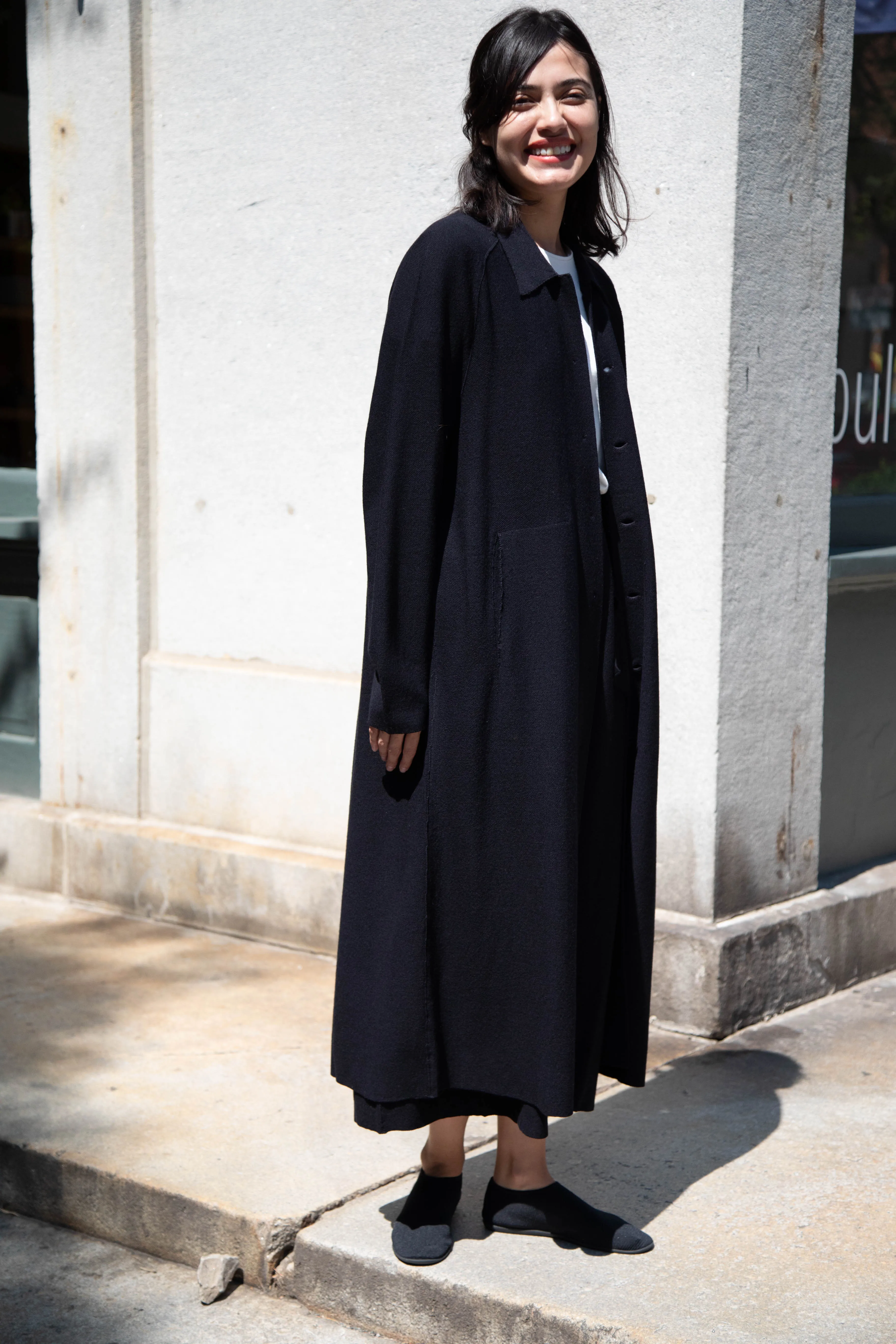 Boboutic | Lightweight Travel Duster Coat in Navy