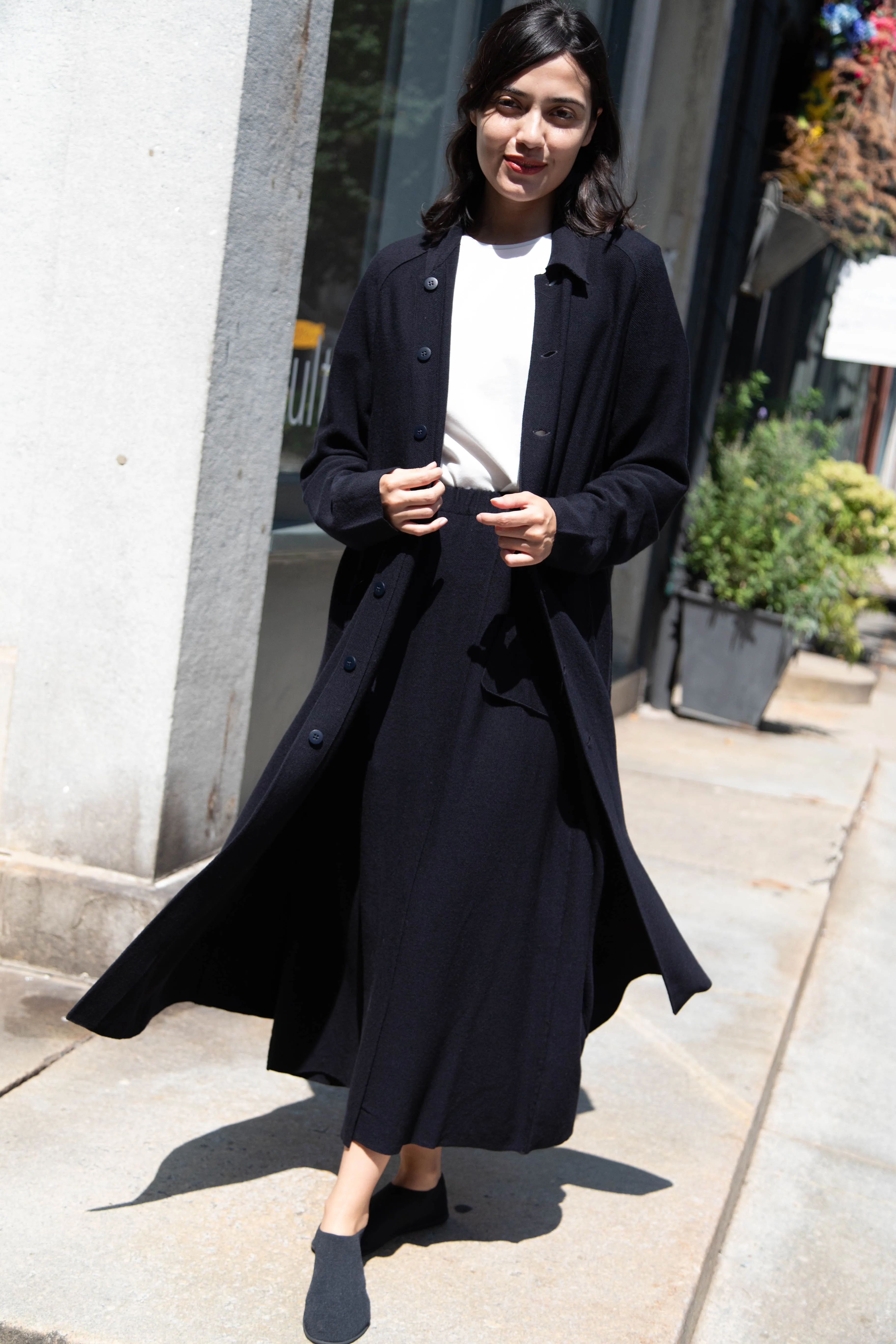 Boboutic | Lightweight Travel Duster Coat in Navy