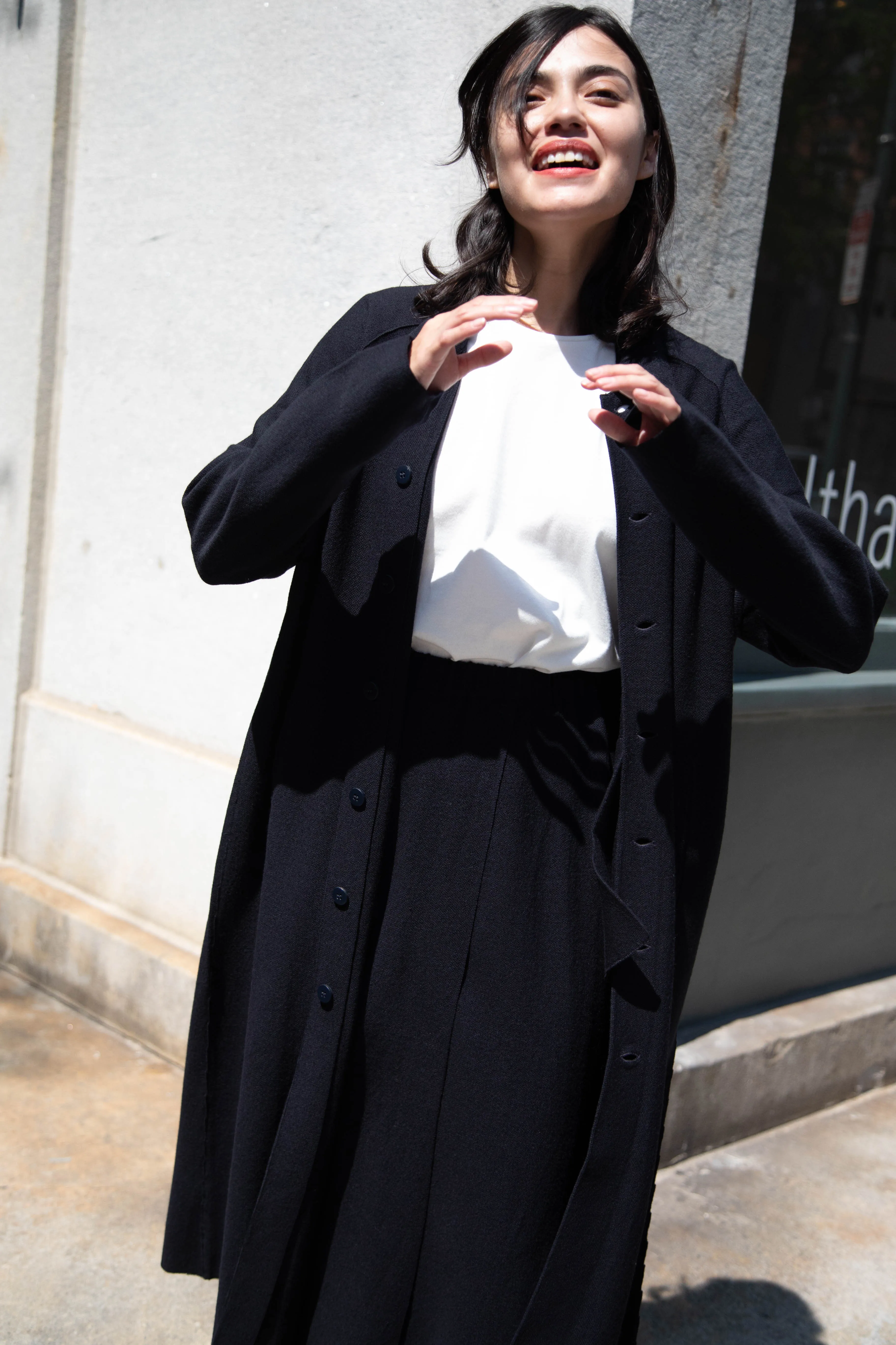 Boboutic | Lightweight Travel Duster Coat in Navy