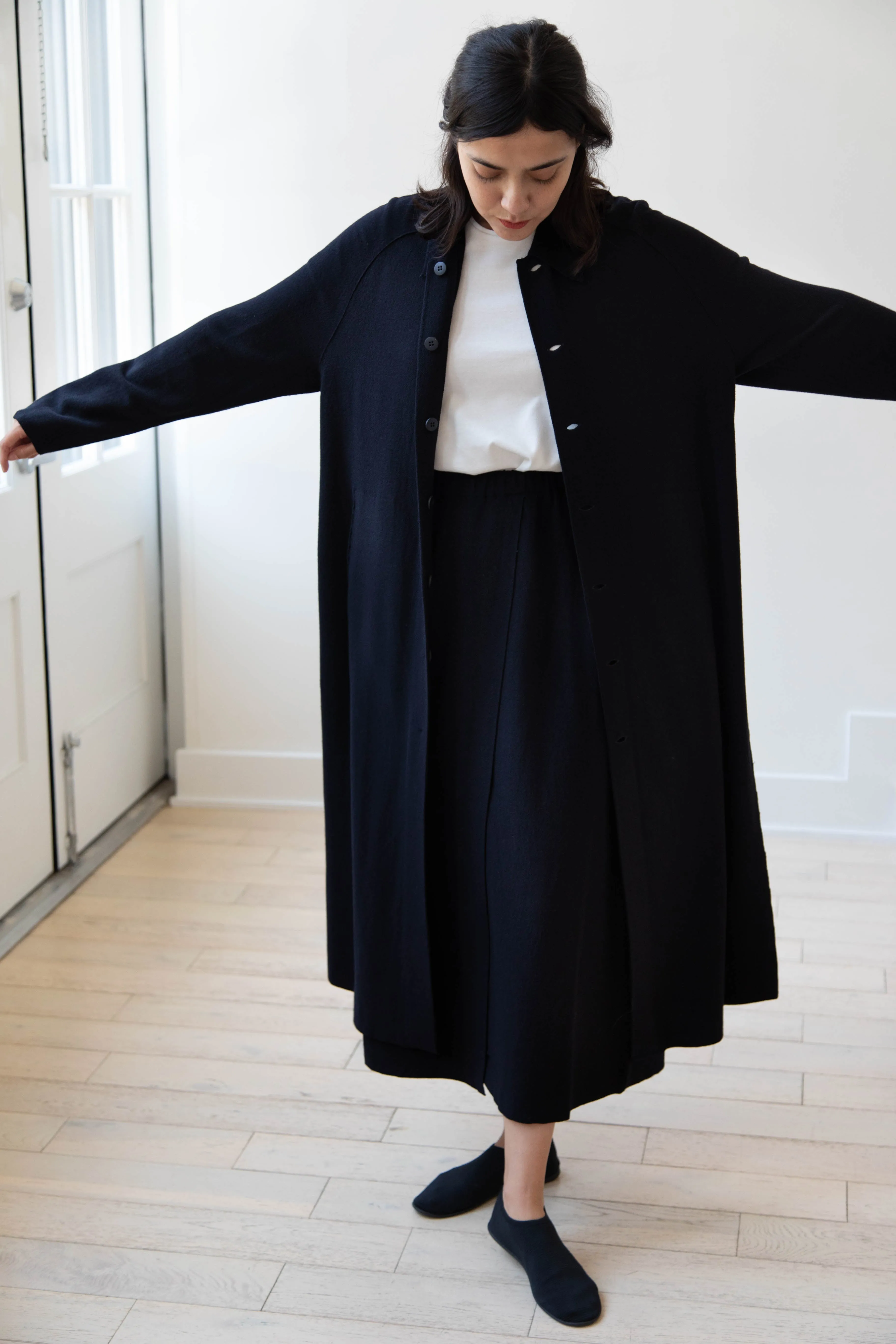 Boboutic | Lightweight Travel Duster Coat in Navy