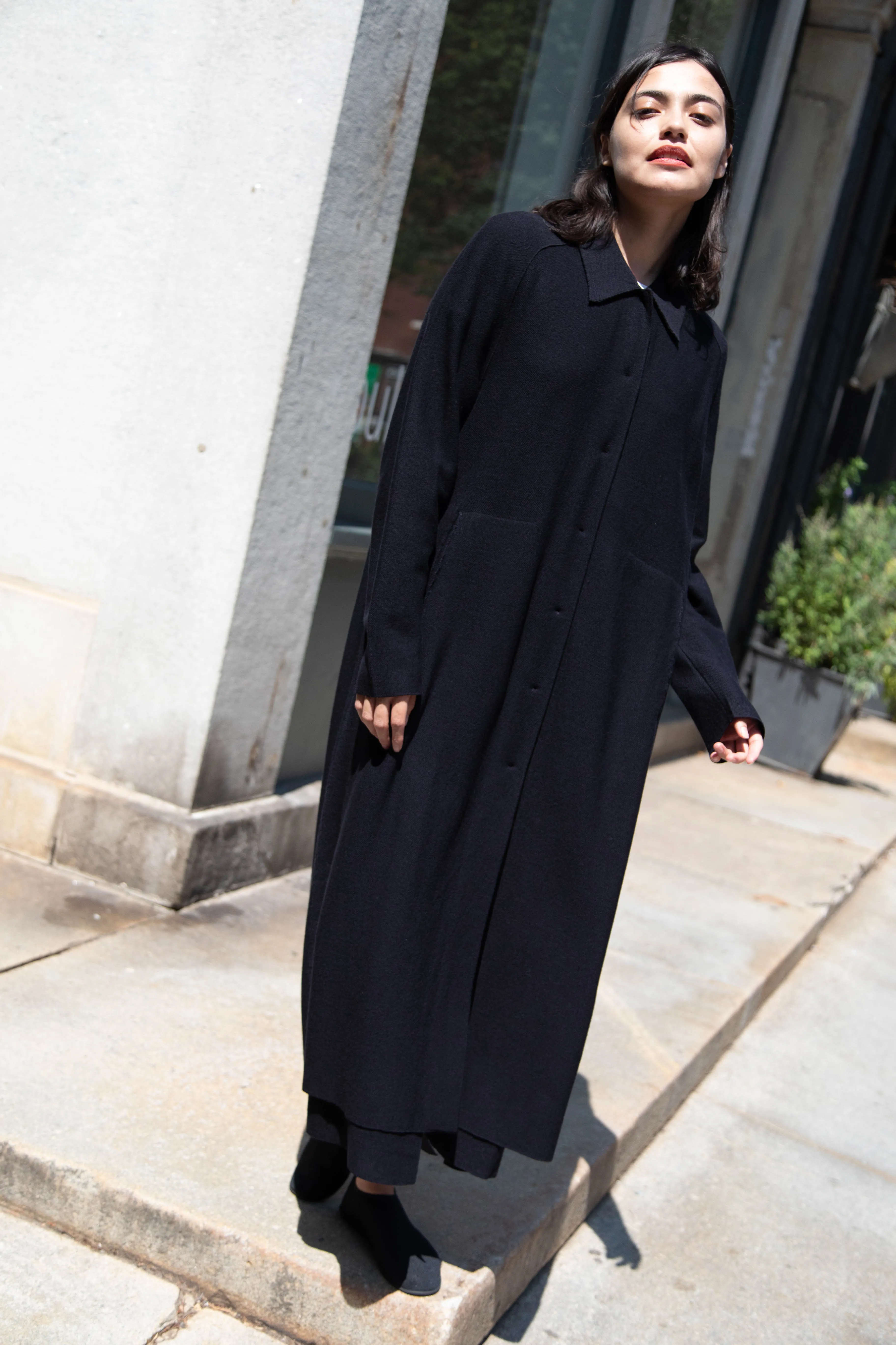 Boboutic | Lightweight Travel Duster Coat in Navy