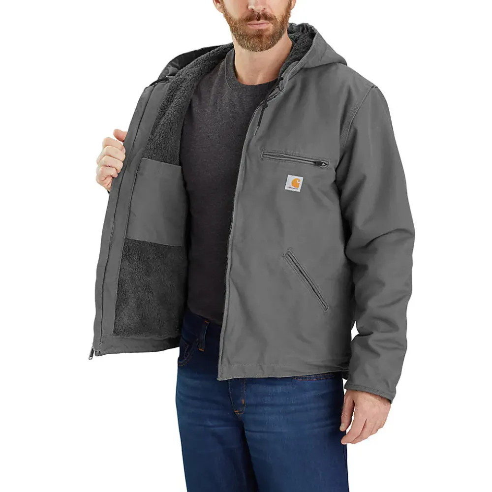 Carhartt Mens Washed Duck Work Jacket - 104392-GVL