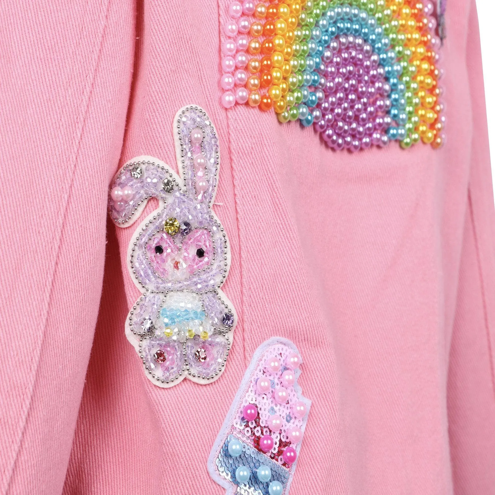 Cutie Bunny Pearl Denim Jacket