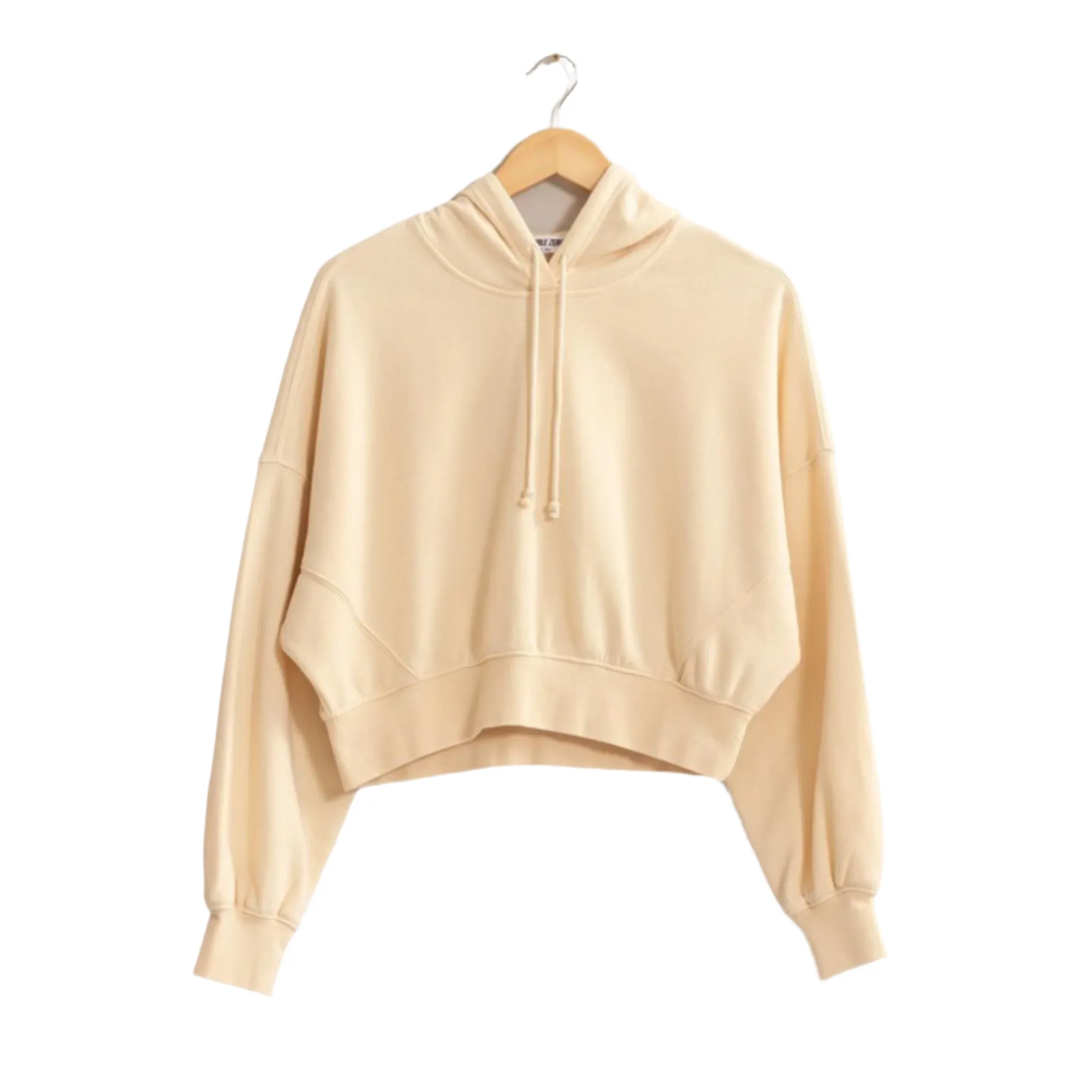 Drop Shoulder Cropped Hoodie