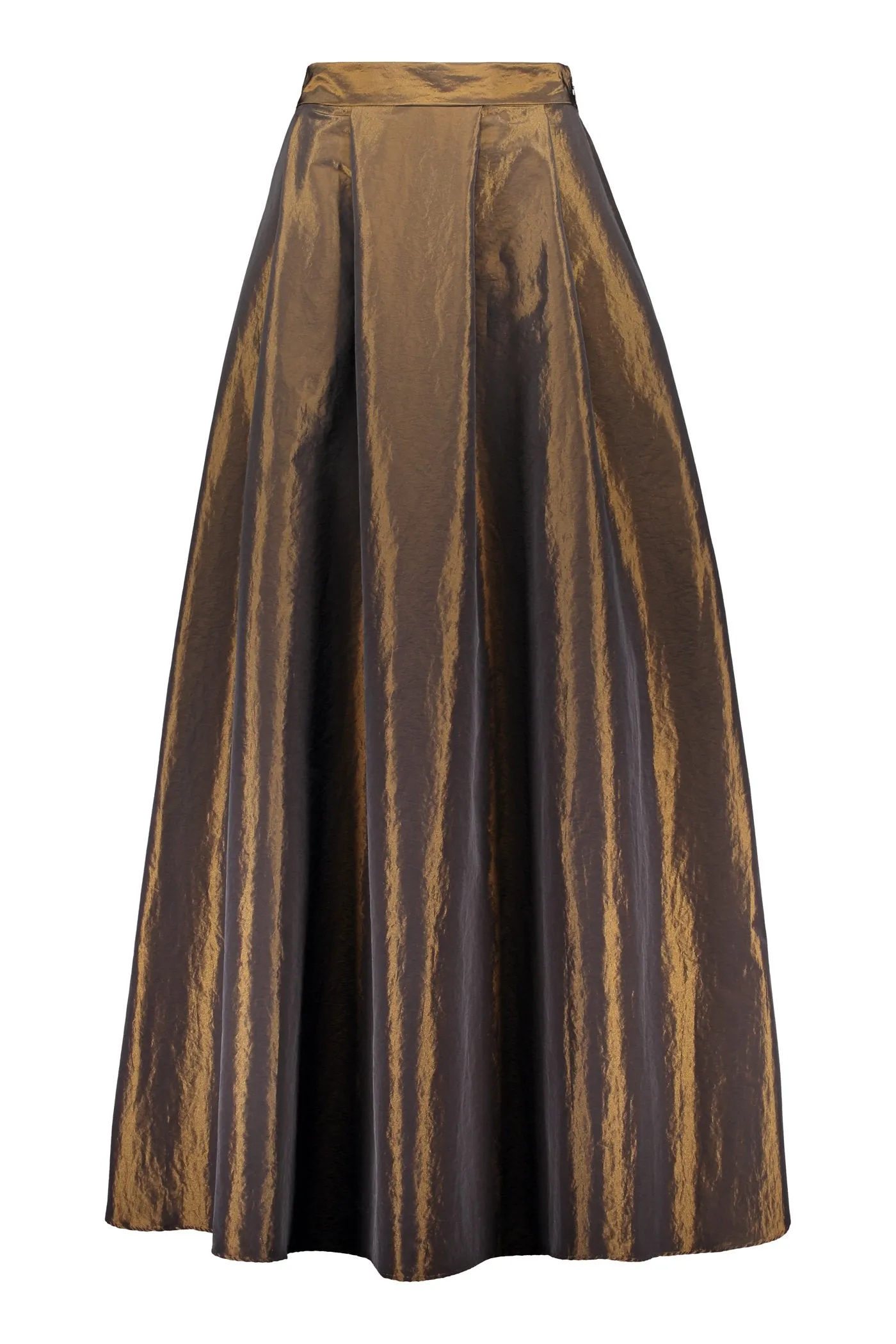 Elena Wide Hem Maxi Skirt Dark Brown