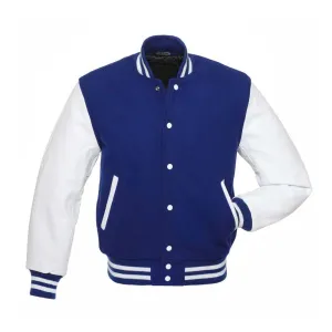 Kids Blue And White Varsity Jacket