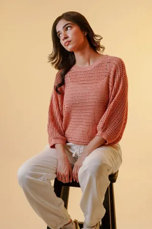 Knitted Sweater For Women - Mauve