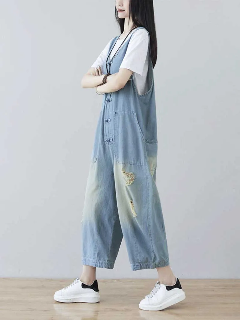 People Look At You Denim Overall Dungarees