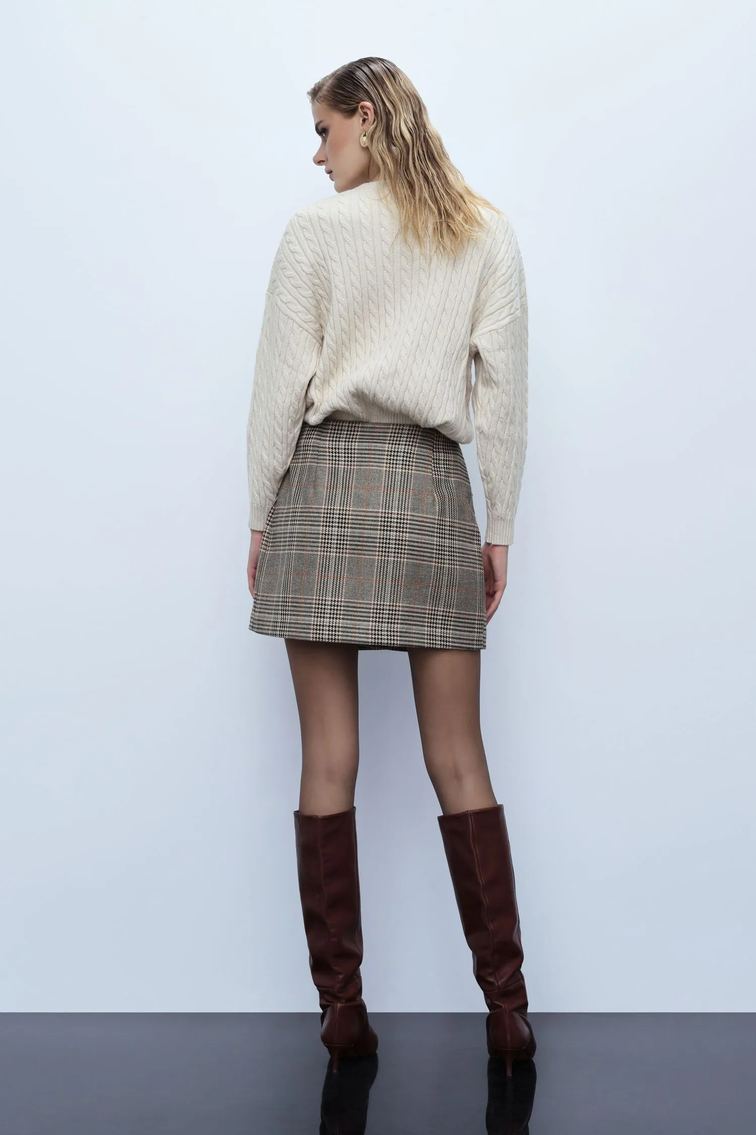 Plaid Wrap Skirt