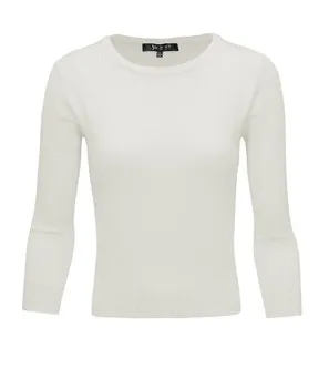 Retro Crew Neck Sweater - Ivory