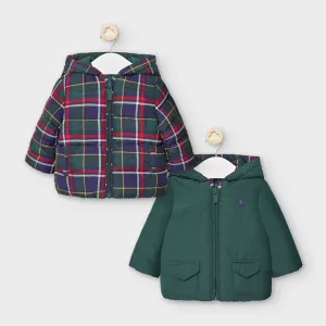 Reversible Infant Boys Coat - Green / Plaid - Select Size