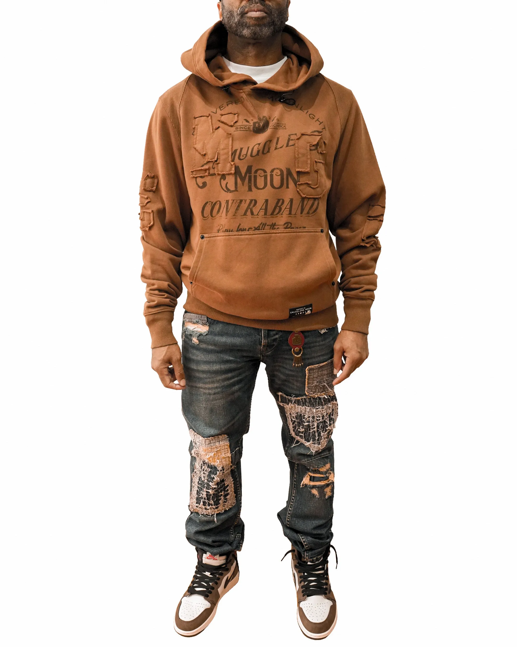 Smuggler’s Seal Knit Embroidered Copper Hoodie