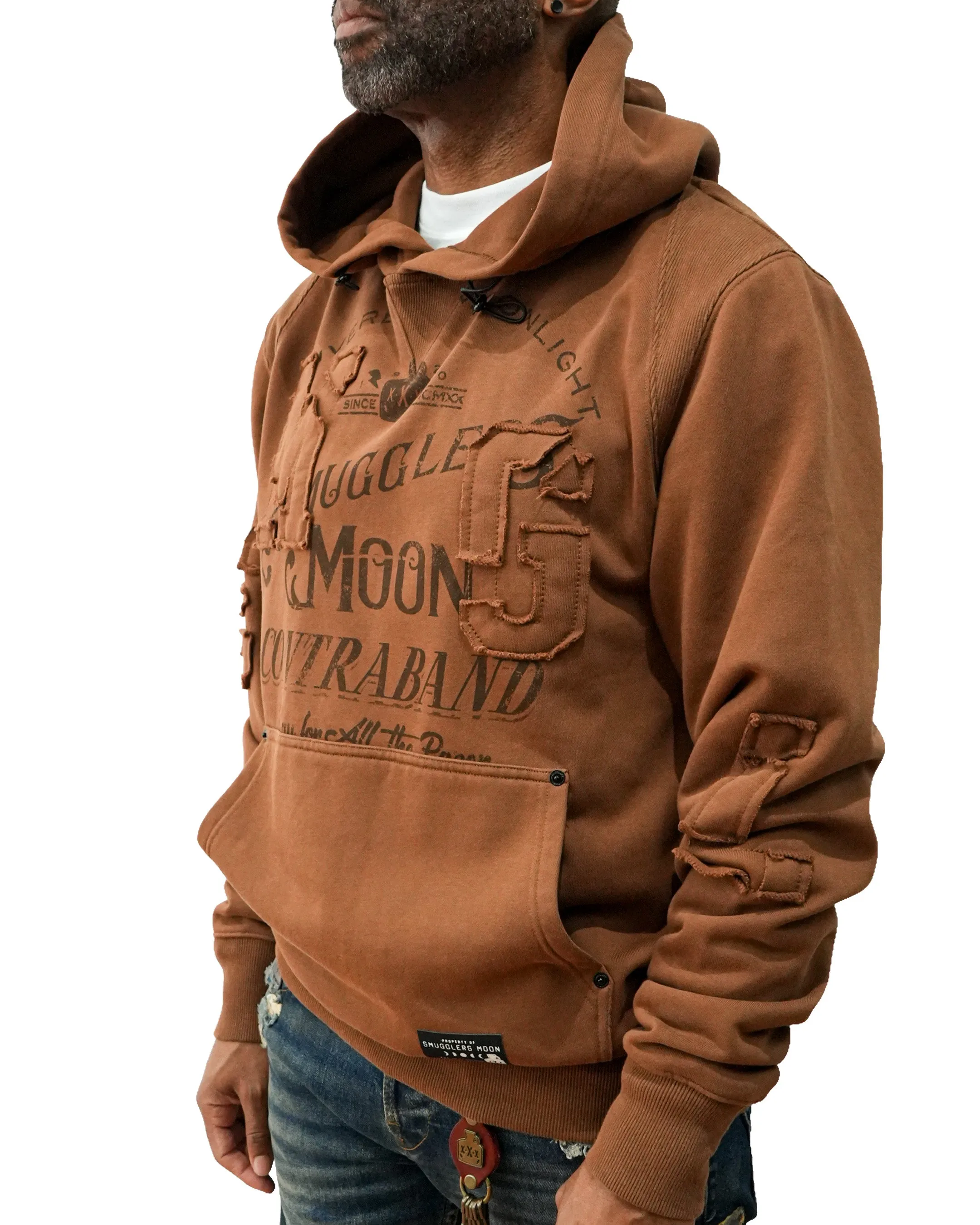 Smuggler’s Seal Knit Embroidered Copper Hoodie