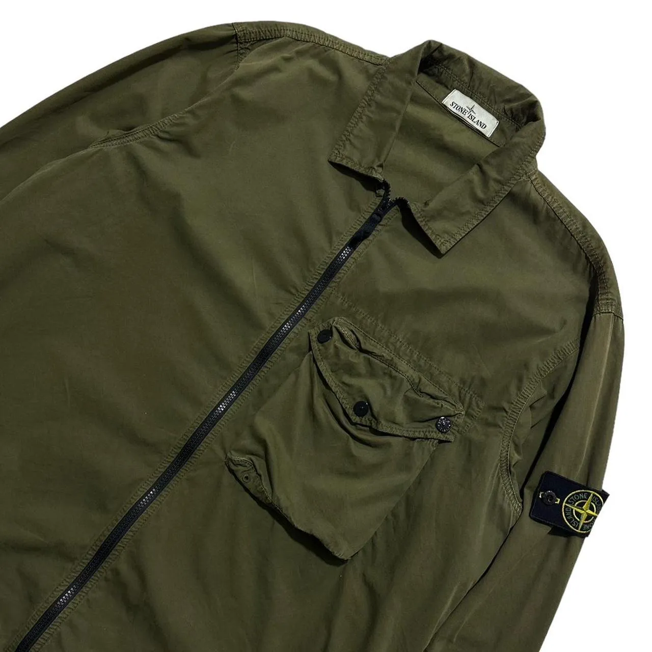 Stone island green overshirt