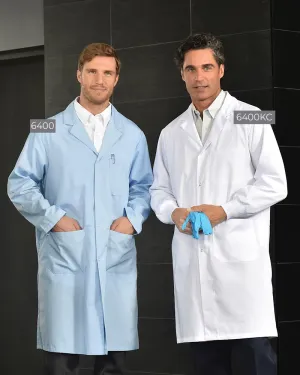 Three Quarter Length Lab Coat with Cuffed Sleeves