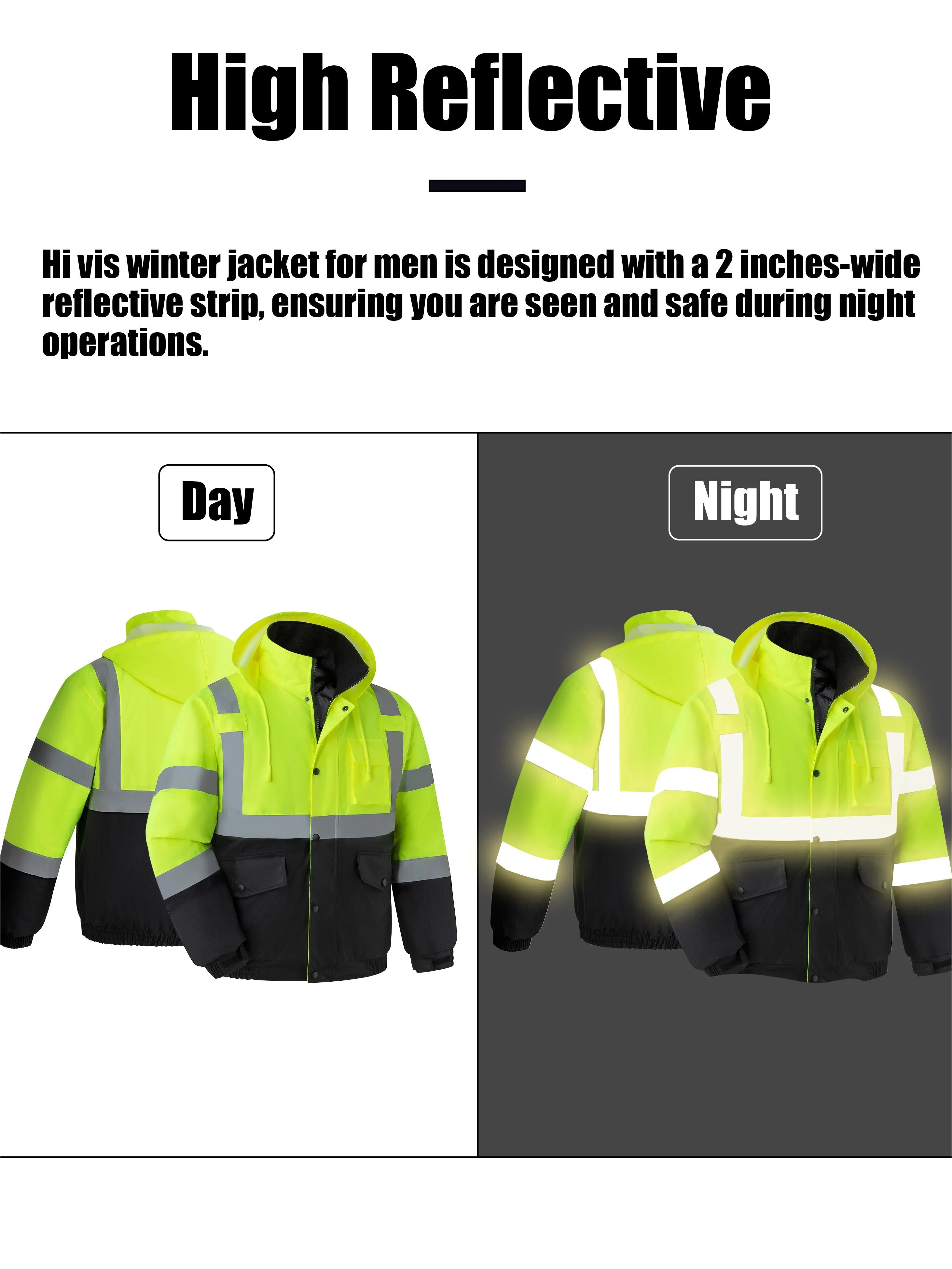 Ubon High Visibility Winter Safety Jackets