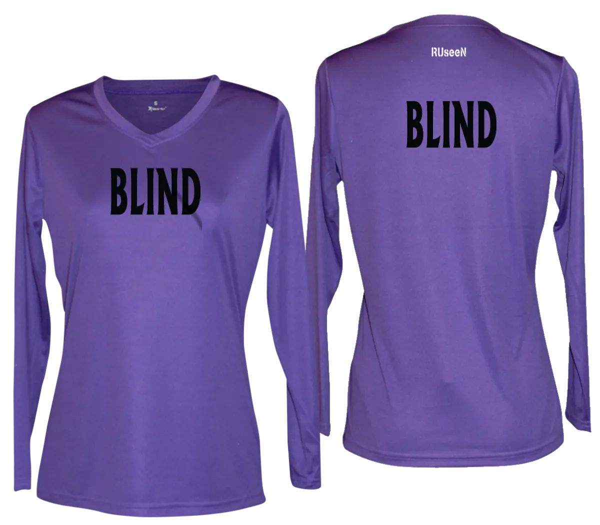 Women's BLIND Long Sleeve Shirt - Reflective or Black Text