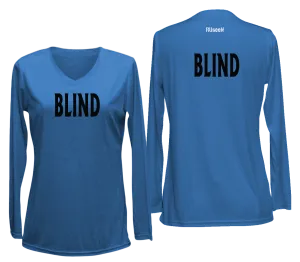 Women's BLIND Long Sleeve Shirt - Reflective or Black Text