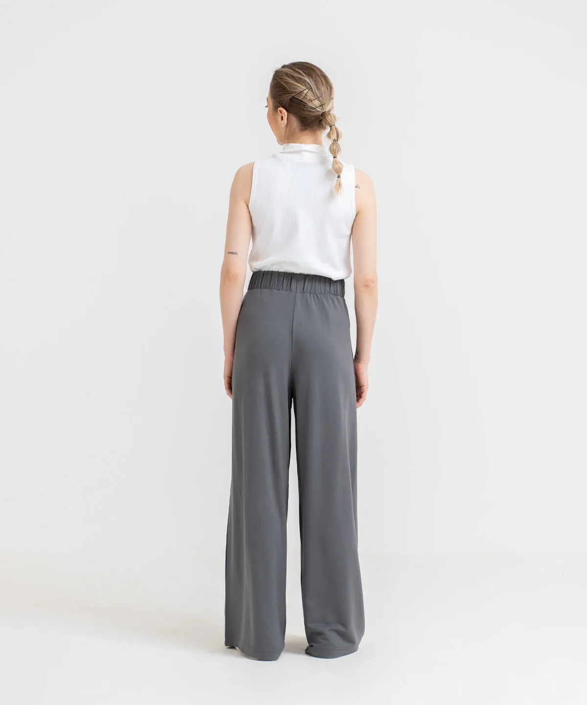 Women's Modal Pleated Flared Pants